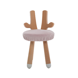 Стульчик LOONA soft furniture "Жирафик", розовый, с белыми пяточками